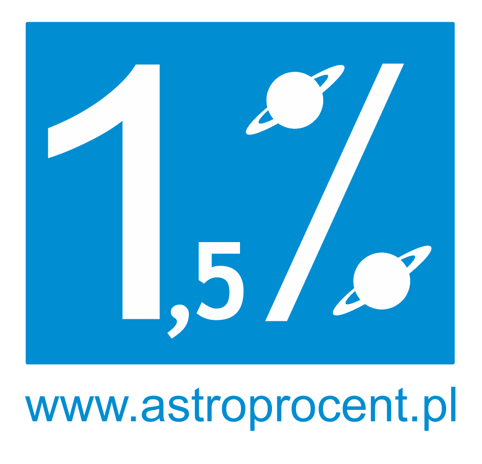 Logotyp Ogólnopolskiej Akcji "1,5% na astronomię"