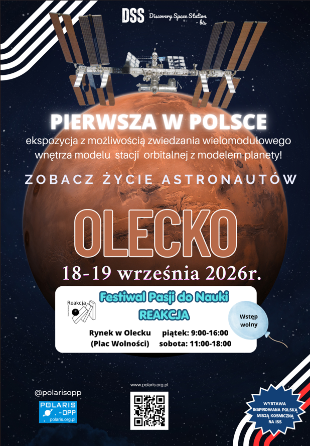 Plakat ekspozycji DSS z planetą Mars. Plakat ekspozycji DSS z planetą Mars.
